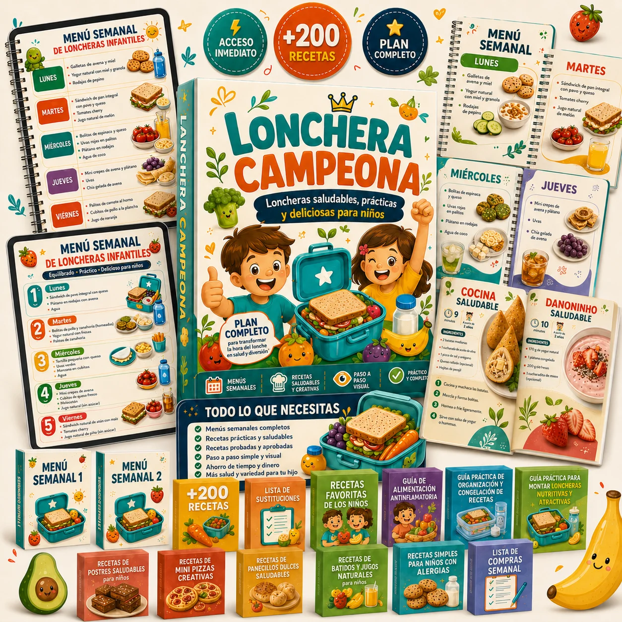Mockup del Acceso Completo — Lonchera Campeona